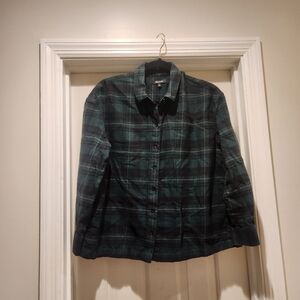 Madewell  Westlake Flannel Shirt in Green Deveny Plaid size small